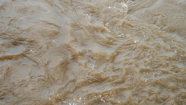 浑浊河道水